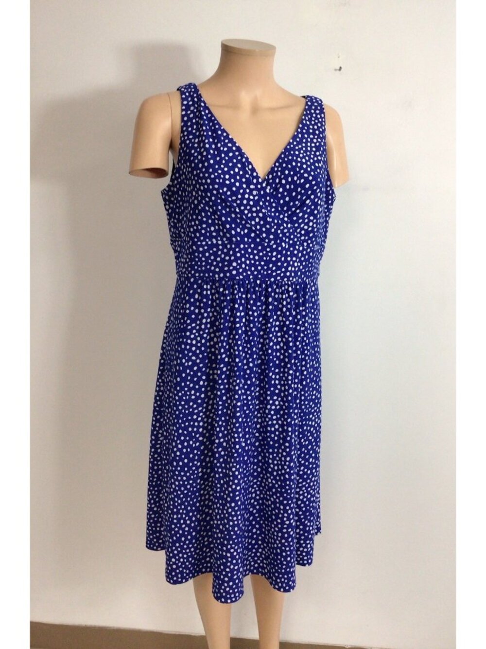 Chaps Polka Dot Dress Womens Large